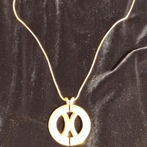 White House Black Market long gold colored necklace